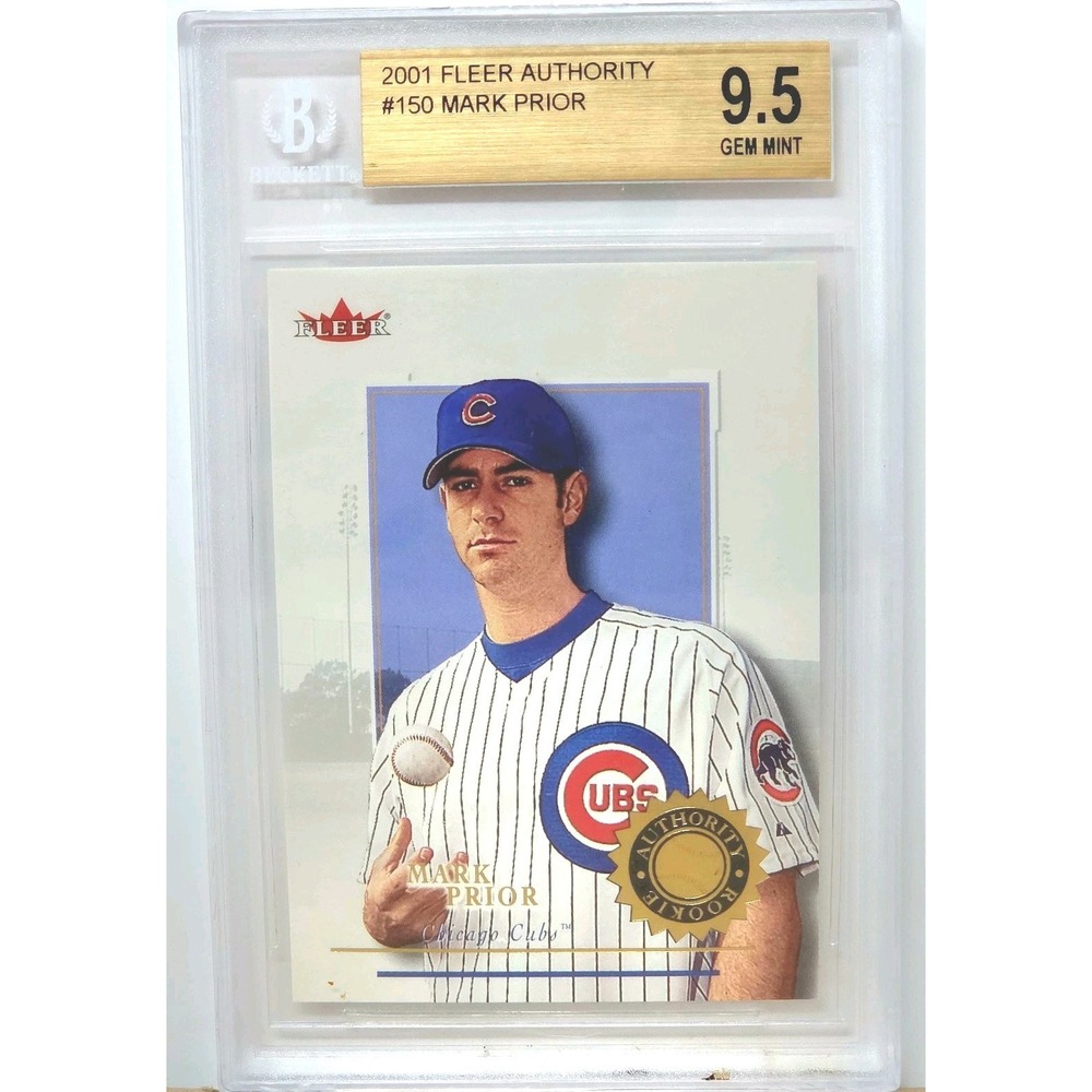 2001 Fleer Authority - Rookie Mark Prior #150 #/2001 (RC) BGS 9.5 GEM MINT
